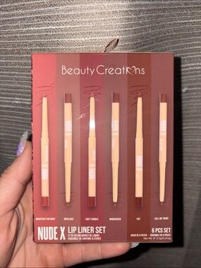 Beauty Creations Nude X Lip Liner Set — rosy nude, mauve nude, deep brown nude